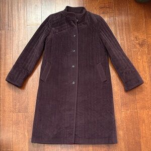 Vintage 60s Lorendale by Bromleigh Muted Purple Quilted Trench Coat, Size Medium